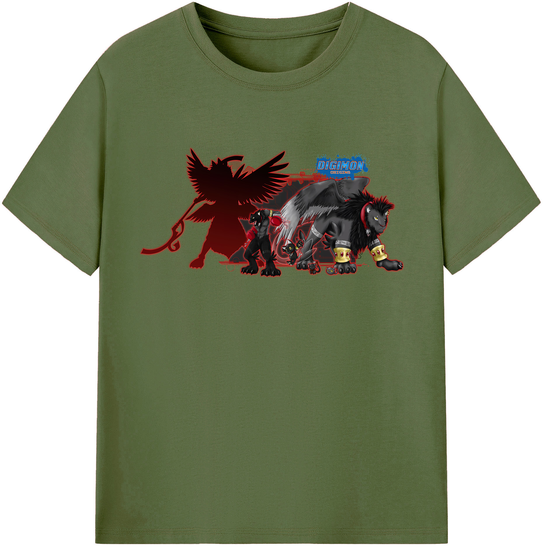 （画像用） Digimon デジタルモンスター/デジモン 綿100％半袖Tシャツ（フロントプリント）
